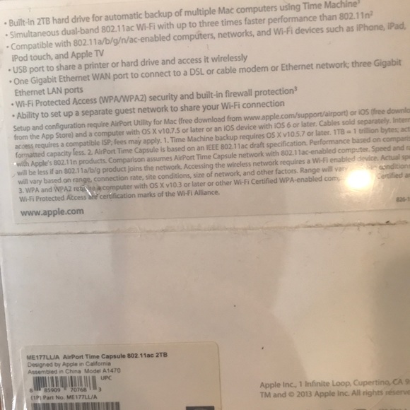 BNIB Apple AirPort Time Capsule 2TB - Picture 4 of 4